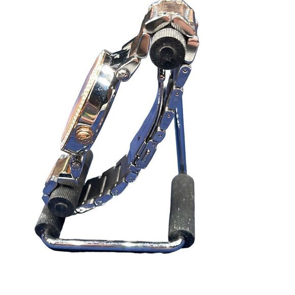 Michael Kors Parker Rose Gold/Silver Tone Analog Watch Euc - Picture 4 of 7